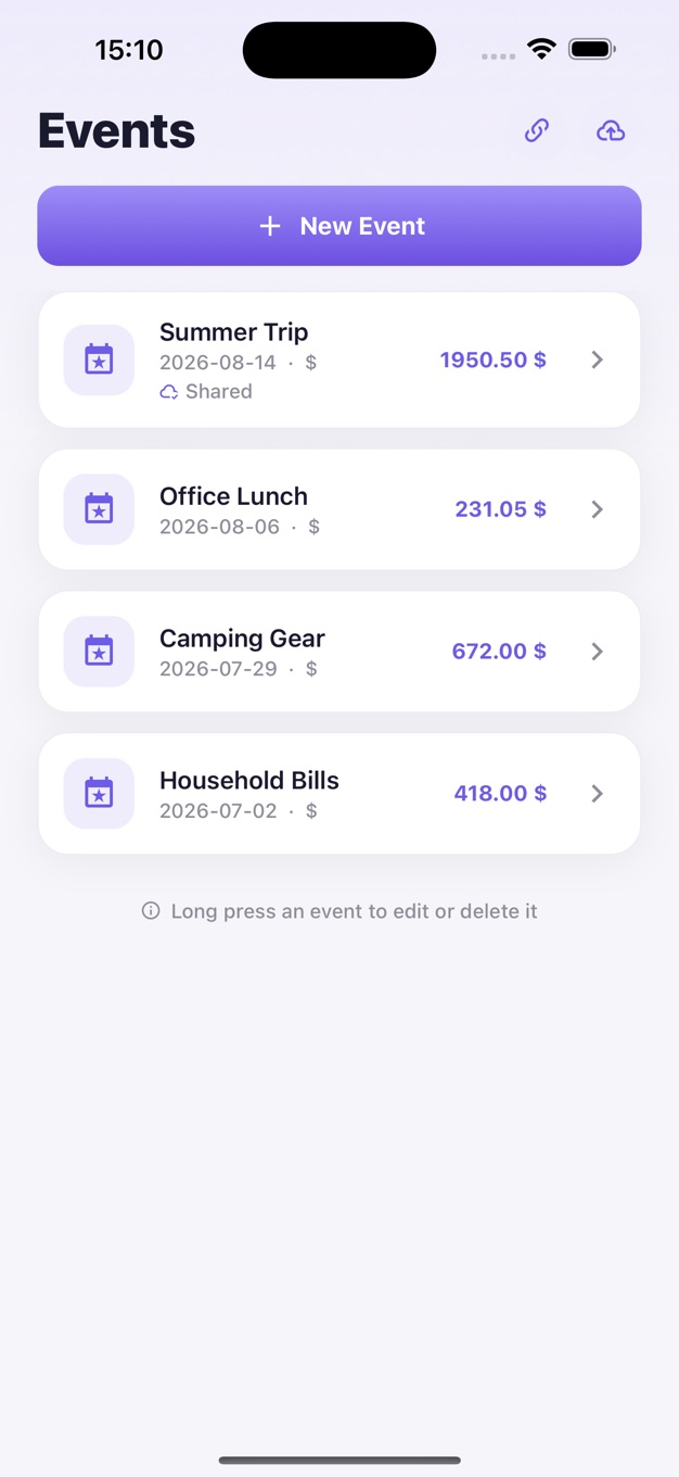 Screenshot of Splitto