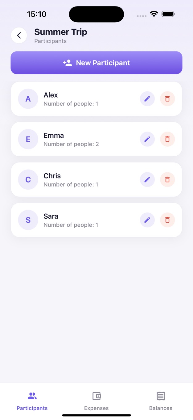 Screenshot of Splitto